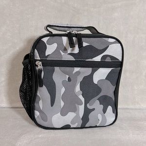 Pottery Barn Kids Mackenzie Camo Grey Classic Reflective Lunch Box